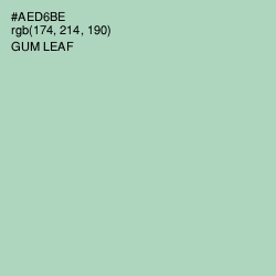 #AED6BE - Gum Leaf Color Image